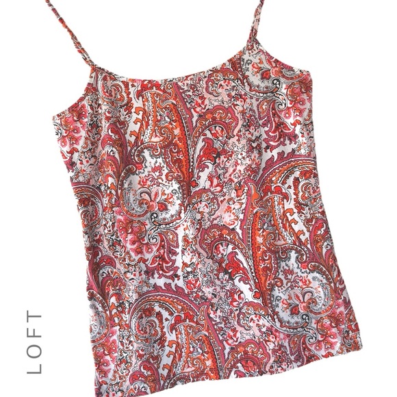 LOFT | NWOT PAISLEY PRINT CAMI COTTON TOP | SIZE: SMALL - Picture 1 of 6